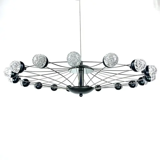 Люстра-колесо у стилі постмодерн | Арт. L 20044 BK | Line F - фото 3