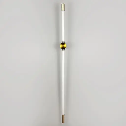 Лінійний настінний латунний світильник Line F Pipeline 100 см Арт. WB4/1000 AB - фото 8