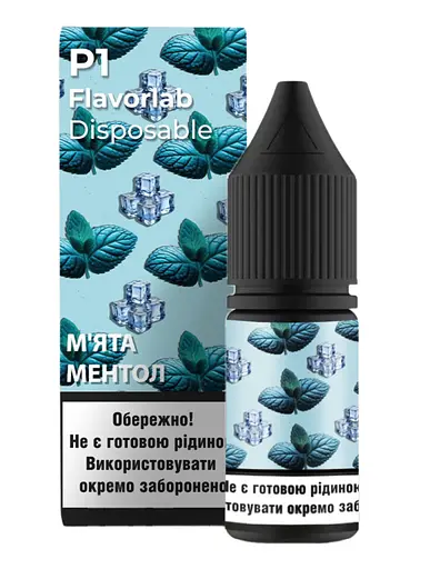 Набор компонентов для самозамеса солевой заправки Flavorlab P1 10 мл Mint Menthol Мята Ментол, 0-50 мг (17919)