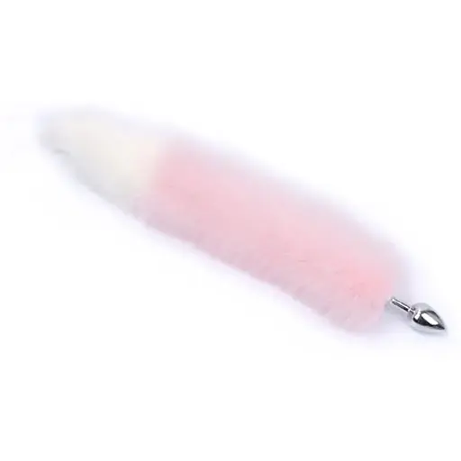 Анальна пробка з хвостом SKN-L11 (розмір S), Рожевий