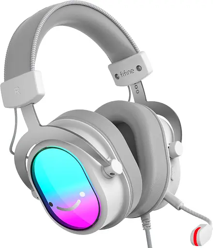 Наушники Fifine H16W 7.1 RGB белый (H16W) - фото 3