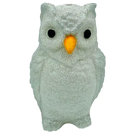 Елочная игрушка MIS LT Сова 6,5х6х10 см серебряный - фото 1