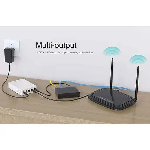 ИБП Marsriva DC UPS для роутеров KP3 3xDC+USB OUT 5V/9V/12V, 2А/18W, 10000mAh (37Wh) Li-ion - фото 6