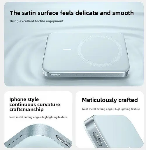 Павербанк Anker MagGo A1664 Ultra Slim магнитный с беспроводной зарядкой зеленый 10000 mAh - фото 4