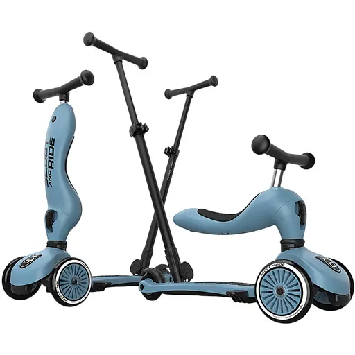 Самокат Scoot and Ride Highwaykick-1 Push and Go серо-синий (SR-240527-STEEL) - фото 13