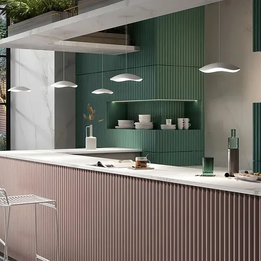 Подвесной светильник-цветок в серо-белом корпусе Ø 40х10 см | Line F | Ст. SGA31-280 Grey+White - фото 7