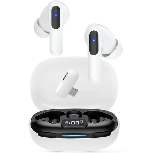 Беспроводные игровые наушники KAPEYDESI 2,4 ГГц, игровые наушники-вкладки Bluetooth 5.3, гарнитура-вкладки для PS5/4/VR/PC/Switch