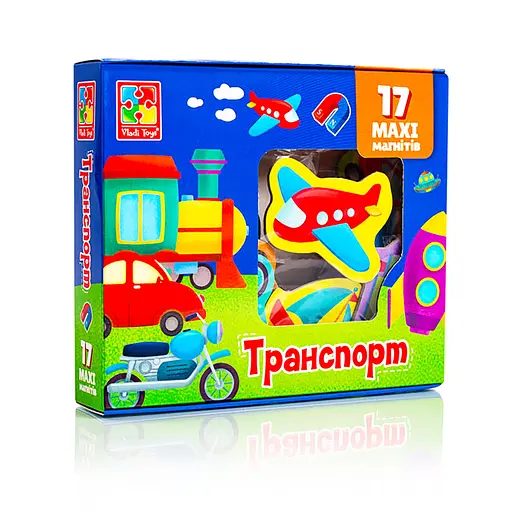 Набор магнитов MAXI "Транспорт" Vladi Toys VT3106-26, 17 шт