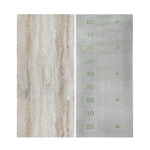 Самоклеющаяся виниловая плитка в рулоне 600х3000х2мм Перламутровый мрамор Глянцевая SW-00001283 - фото 4