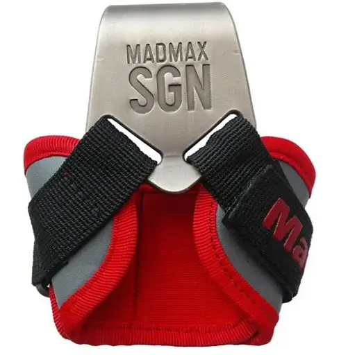 Крюки для тяги на запястье MadMax MFA-330 Lat Hooks Antic silver/Grey/Red (MFA-330-U) - фото 2