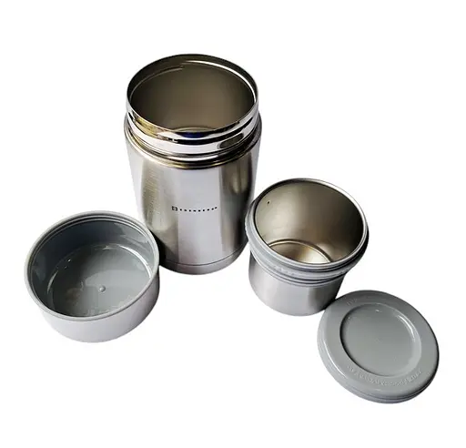 Термос харчовий Edenberg 2-секційний вакуумний з нержавіючої сталі 900 мл сірий (EB-3522) - фото 2