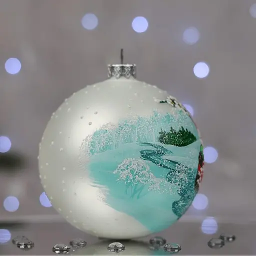 Ялинкова прикраса Санта Шоп На зустріч Новому року скло (4820001112740) - фото 2