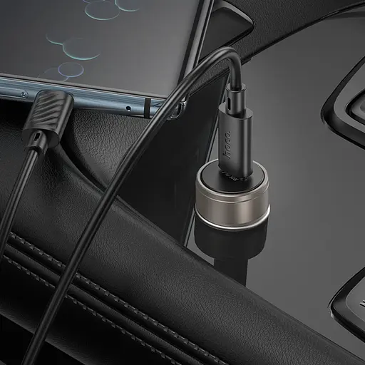 Автомобільний зарядний пристрій Hoco Z57 PD30W USB-C сірий - фото 3
