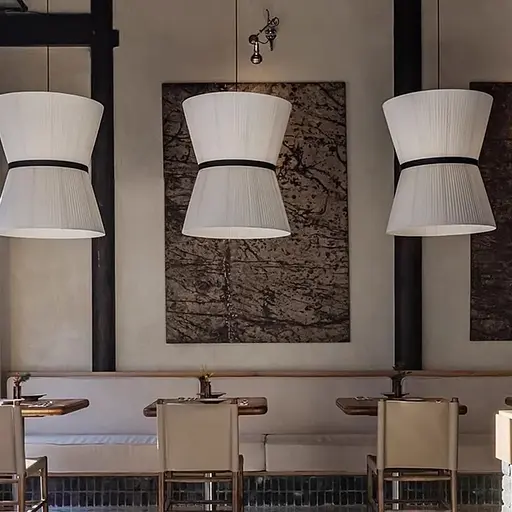 Дизайнерский светильник с цилиндрическим цилиндрическим абажуром Ø50х60 см Line F MJ240-500 x 600 Белый - фото 7