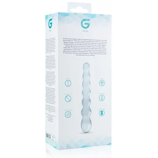 Скляний дилдо у вигляді намистин Gildo Glass Dildo No. 19 - фото 6