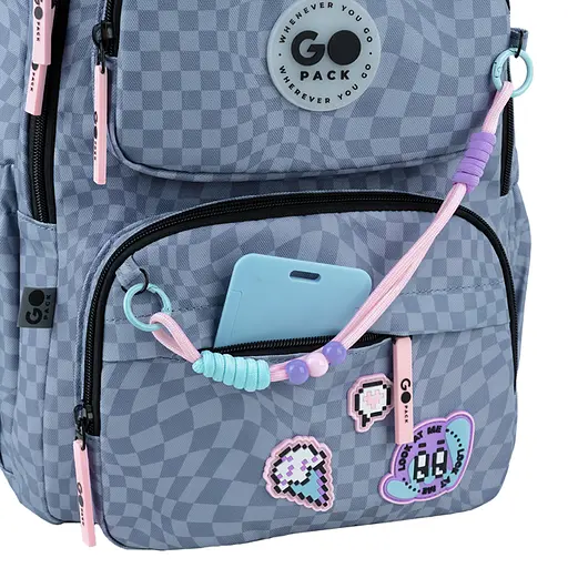 Рюкзак GoPack Education 120M-2 Pixel Mood Сірий (GO26-120M-2) - фото 9