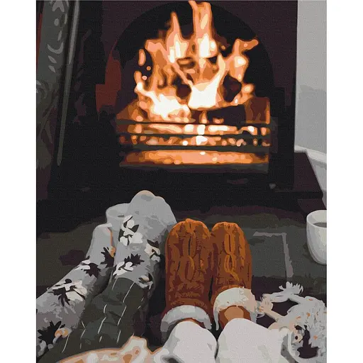 Картина по номерам Уют у камина Brushme 40x50 см разноцветная 000276678