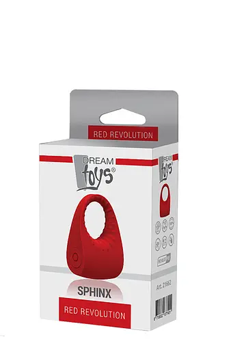 Эрекционное кольцо Dreamtoys Red Revolition Sphinx 6 см красный - фото 4