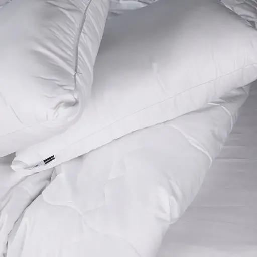 Летний постельный комплект MirSon Line Satin Light Pro Snow White Ecosilk Полуторный (2200010972245) - фото 6
