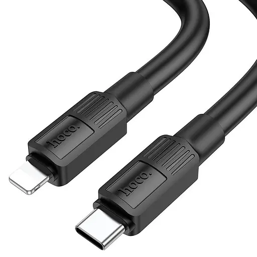 Кабель Hoco Type-C to Lightning Solid PD charging data cable X84 черный - фото 1