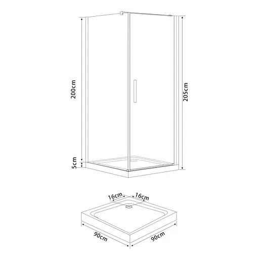 Душевая кабина Eger Rudas 90x90 без поддона 599-001/1R - фото 6