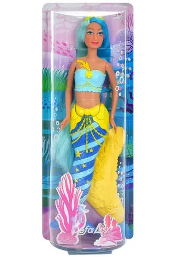 Кукла 8483 DEFA "Русалка" 35 см, в слюде, 33,5-12,5-5,5 см (6903317476268) Вид 2 - фото 1