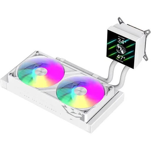 СВО GameMax Glacier 240 LCD White (GLACIER 240 LCD WH) - фото 3