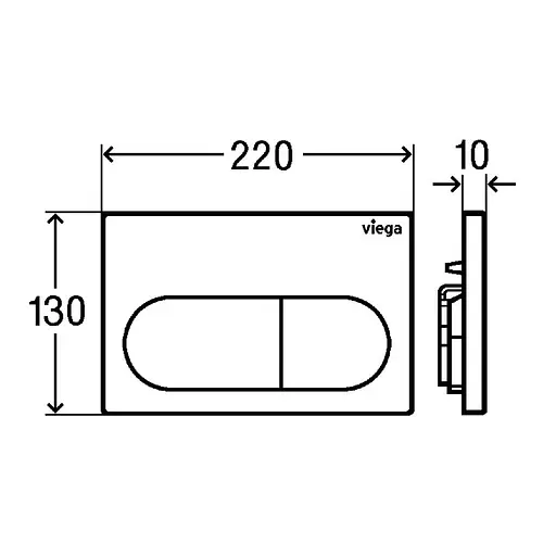 Клавіша змиву Viega Prevista Visign for Life 6 біла 773762, Білий - фото 3