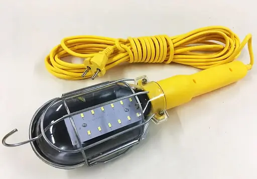 Світильник ліхтар WD-361 для СТО із гачком жовтий 10 м - фото 4