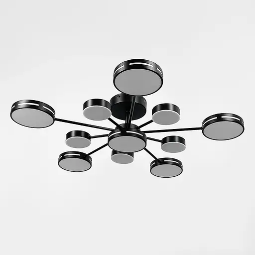 Черная светодиодная люстра Ø 85 см 85 Вт | Ст. 77033/6+5 BK | Line F - фото 1