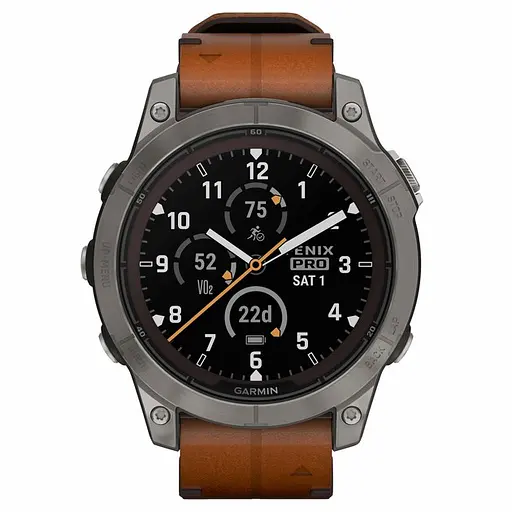 Смарт-часы Garmin Fenix 7 Pro Sapphire Solar Titanium with Chestnut L. Band (010-02777-30) - фото 7