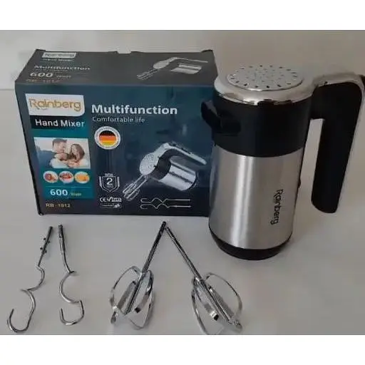 Стаціонарний електричний ручний міксер Rainberg RB-1012 з насадками - фото 7