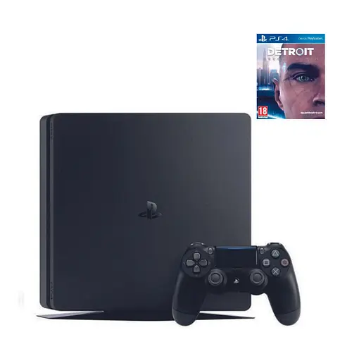 Консоль Sony PlayStation 4 SLIM 1TB Black обслуживается + Геймпад беспроводной DualShock 4 + Detroit: Become Human + гарантия б/у