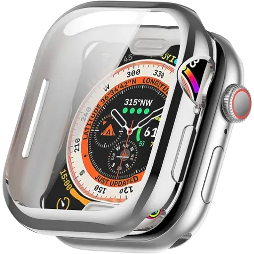 Чехол-накладка DK для Apple Watch 46mm (Series 10) Silicone Face Case (silver)