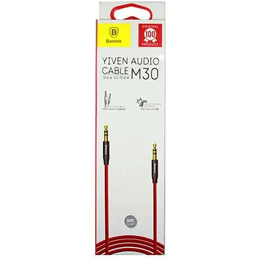 Аудіокабель Baseus Yiven Audio Cable M30 1.5M Червоний CAM30-C91 - фото 1