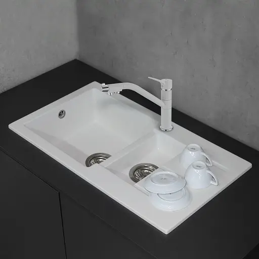 Кухонная мойка Fancy Marble Alabama белый 107080001 - фото 2