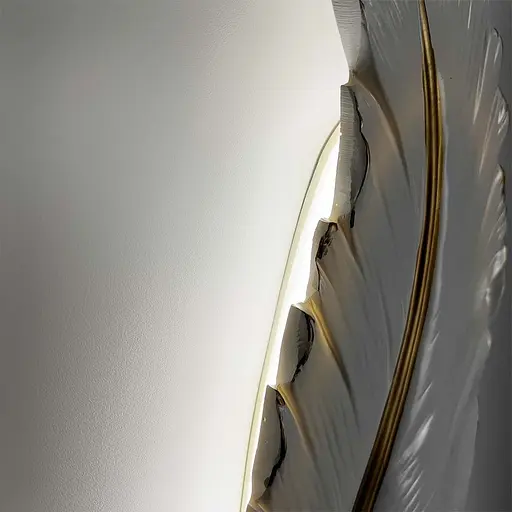 Бра Line F у вигляді пірʼїни 63х15 см Арт. W011/600 WT - фото 6