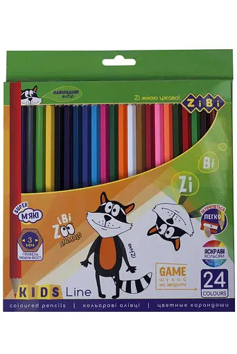 Олівці кольорові Kids Line, 24 кольори, zb.2416