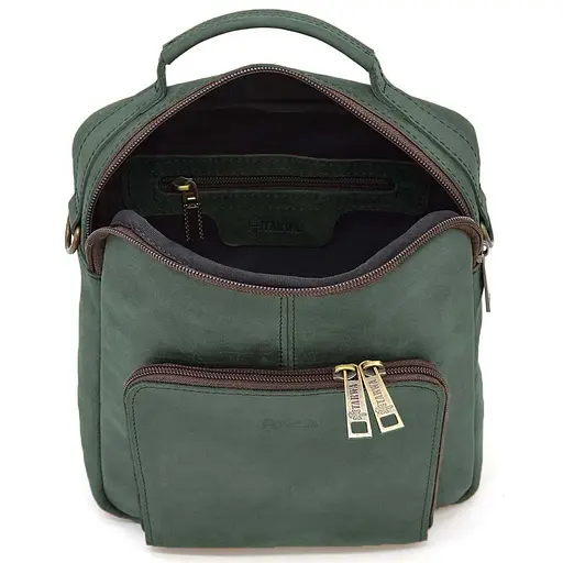 Кожаная мужская сумка через плечо TARWA 24х26х9 см sum0025377 - фото 2