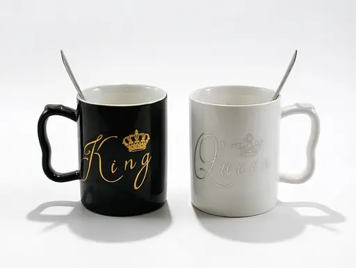Набір кухлів порцелянових Interos King&Queen LOVE 300 мл 2 шт (445-14) - фото 1