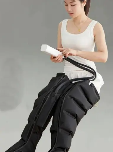 Массажер для ног Luyao LY-670 воздушно-компрессионный 6 камер (3 режима) Черный - фото 6