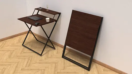 Стол трансформер Компакт 4 750x790x720 Черный металл ДСП Венге Магия 16 мм FRD-105406 - фото 3