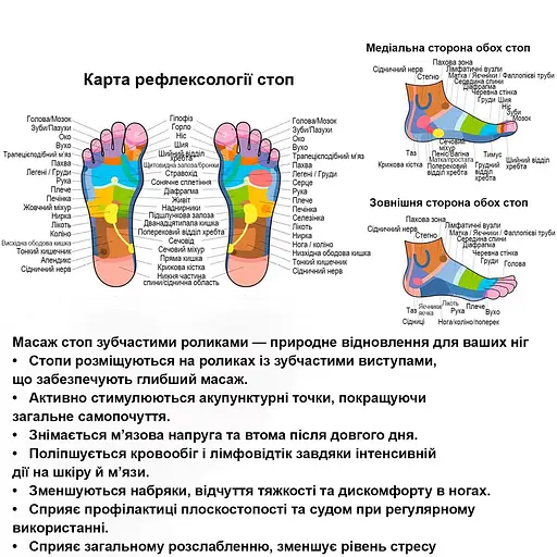 Массажер для ног деревянный зубчатый на 6 роликов 28.5х18х5 см, Woodly 84166 - фото 2