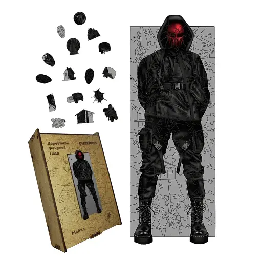 Дерев'яний фігурний пазл Майкл Кріст Диявольська Ніч, А2, Дерев'яна коробка 300+ елементів