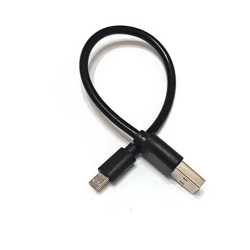 Кабель Power Bank USB2.0 AM-micro USB BM, 2.4А, 20см, черный