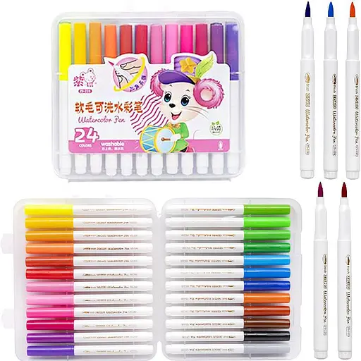 Детские фломастеры Water color pen 228-24(Pink) 24 цвета