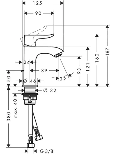 Змішувач для умивальника Hansgrohe Metris EcoSmart 31088000 Хром - фото 3