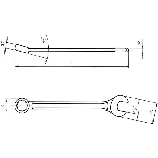 Ключ комбинированный Wurth удлиненный SW41 Powerdriv Zebra (арт. 071330841) - фото 4