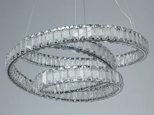 LED люстра Romin хром 92 Вт кришталь з пультом - фото 3