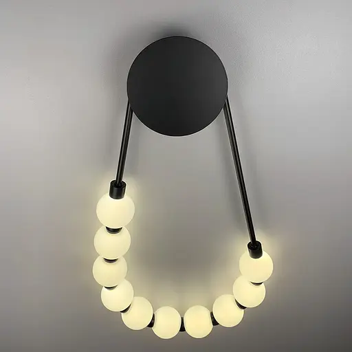 Настенный светильник с акриловыми бусинами в черном корпусе Line F Арт. WFZ1/10 - фото 3